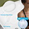 JUSDOO Luxury Bath Pillows for Tub  Extra Thick Non-Slip Bathtub Pillow with Rubber Back, Head & Neck Support for Soaking, Spa Bath Accessories, for Women, Fits All Bathtubs (White) view 4