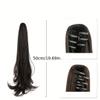 20Inch Women Solid Color Synthetic Long Straight Clip In Ponytailtail Hair Extensions view 3