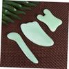 BCOATH 3pcs Gua Sha Therapy Accessories Kit Jade Scraping Plates Facial Scraper Eye Massager Skin Care Tool view 2