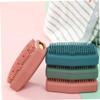 OHPHCALL 3pcs Silicone Bath Body Brush Exfoliating Scrubber for Back Cleaning Food-Grade Material Easy to Dry Spa Experience Massage Exfoliation Red Green Blue view 4