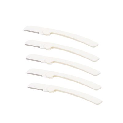 Mikinona Stainless Steel Net Texture Eyebrow Razor Portable Folding Trimmer Facial Hair Removal Tool for Women