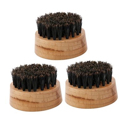 BIUDECO 3pcs Boar Bristle Beard Brush for Men Beard Comb Mens Grooming Kit Natural Bristles for Travel