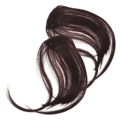 IWOWHERO 2pcs Temples Design Women Clip Bangs Hair Clip Extensions Fake Grey Bangs