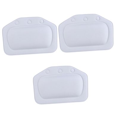 FOYTOKI 3pcs Water Pillow Bath Pillow for Bathtub Spa Headrest Bath Cushion Suction Cups Portable Bathtub Adult Light Material