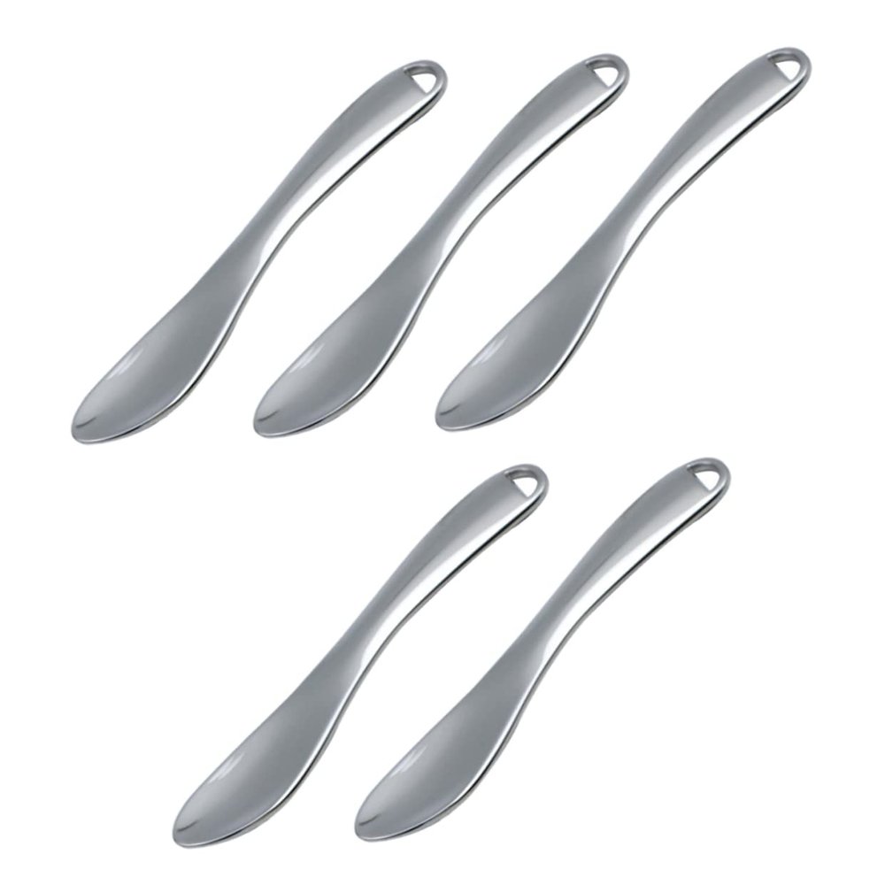 SOESFOUFU 5pcs Skincare Spatulas for Face Moisturizer Spoon for Cream Makeup Eye Cream Scoop Beauty Scoops Smooth Surface