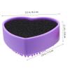 SOESFOUFU 2pcs Silicone Brush Cleaning Case for Makeup Brushes Heart-shaped Sponge Tool Easy to Use Travel-friendly for Quick Eyeshadow Cleanup view 2