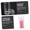 OKUMEYR 2pcs Transparent Hair Tie Organizer Storage Box Cylindrical Cotton Pad Holder with Lid for Makeup Remover Pads Space-saving Design for Bedroom and Bathroom Use view 4