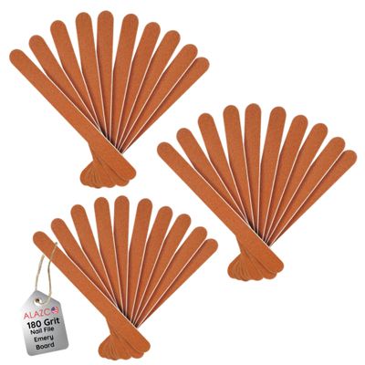 30Pcs Nail File Emery Boards Buffering Files Professional Manicure Pedicure Beauty Tools Dual Sided Nail Files Med & Coarse Set for Home and Salon Washable Travel TSA Friendly