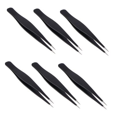 FOYTOKI 6pcs Eyelash Tweezers Thicker Material Safe Environmental Ideal for Lash Application Removal