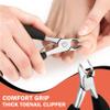 BEZOX Toenail Clipper Kit 4PCS Nail Care Set for Ingrown Toenails  Curved Head Toe Nail Clippers for Seniors for Thick Nails, Thick Fingernail Clippers, Long Nail File & Dual-Ended Lifter - Black view 3