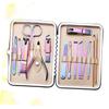 SOESFOUFU 1set Stainless Steel Nail Grooming Kit Colorful Manicure and Pedicure Tools for Accurate Nail Care Lightweight and Portable for Home Travel Use view 3