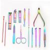 SOESFOUFU 1set Stainless Steel Nail Grooming Kit Colorful Manicure and Pedicure Tools for Accurate Nail Care Lightweight and Portable for Home Travel Use view 4