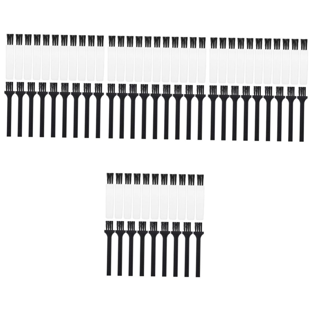 FOYTOKI 120pcs Mini Shaver Cleaning Brush Professional Beard Razor Trimmer Tools Compact Plastic Brushes for Keyboard Fan Car Dashboard and Small Gaps