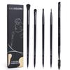 LULUCOLORS 5-pcs Eye Makeup Brush Set  Soft, Dense Synthetic Bristles  Includes Blending Brush, Mini Concealer, Detail, Eyeliner, and Dual-Ended Eyebrow & Eyelash Brush  Eye Brush Kit For Eyeshadow view 1