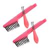 Pink ABS Hair Brush Cleaner for Paddle and Brushes, 4 Pack view 1