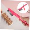 Pink ABS Hair Brush Cleaner for Paddle and Brushes, 4 Pack view 3