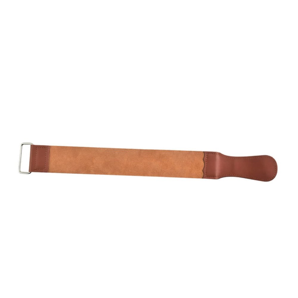 FOYTOKI Straight Strop Dual-sided Artificial Leather Sharpening Strap for Manual Shaver for Home and Barber Shop Use Practical Hair Removal Tool Hanging Eyelet