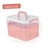 Portable Nail Art Tool Box with Two Layers and Detachable Compartment view 2
