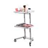 Rolling Salon Tray Wheels, Stainless Steel Rolling Cart - Modern simply Pallet Design Utility Cart Wheels for Living Room, Bathroom, Kitchen, Bedroom view 1