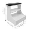 Pedicure Foot Rest Cart, Beauty Salon Nail or Foot Bath Spa Portable Esthetician Trolley Cart, Manicure Pedicure Chair with Wheels, Footrest Salon Supplies Foot Massage Station for Bathroom (Black) view 3