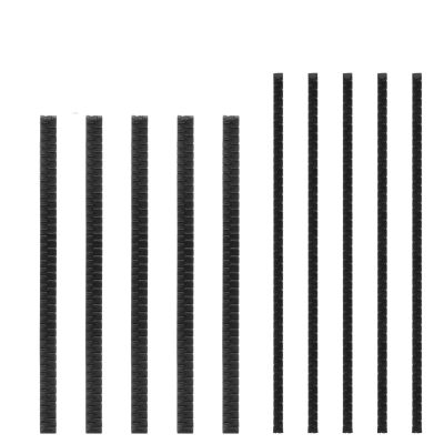 10PCS New DIY Headband Soft Glue Anti-slip Teeth Inner Adhesive Strip Jewelry Accessories Handmade Materials Anti-slip Strip Suitable for DIY Hair Accessories (5PCS6.3 * 0.3inch+5PCS7*0.17inch,BLACK)