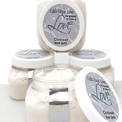 ABBA Oil Covenant Bath Salts - 8oz Jar - ABBA Jerusalem : Enjoy The Therapeutic Properties of Dead Sea Salt from Israel. Give Yourself a Luxurious fabulously Fragrant Bath Experience