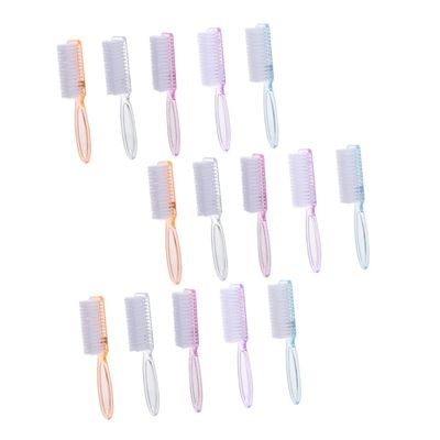 FOYTOKI 15pcs Handle Grip Fingernail Brush for Nail Cleaning and Manicure Space-saving Design Hanging for Home and Salon Use