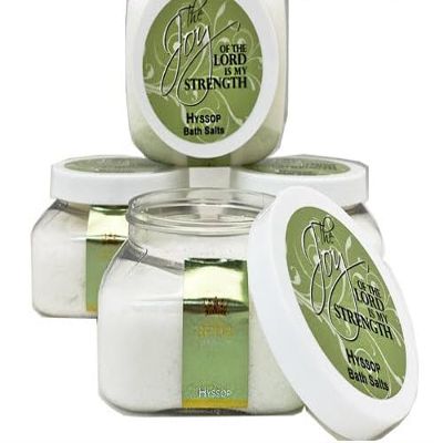 ABBA Oil Hyssop Bath Salts - 8oz Jar - ABBA Jerusalem : Enjoy The Therapeutic Properties of Dead Sea Salt from Israel. Give Yourself a Luxurious fabulously Fragrant Bath Experience