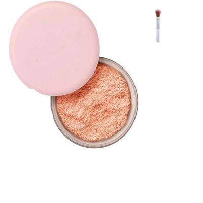 Ujicde Setting Powder for Makeup, Blurring Setting Powder, Beauty Blurring Powder Foundation, Ultra Pink Setting Powder, Full Coverage Waterproof Blurring Setting Powder Makeup for All Skin Tone(02#)