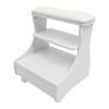 Pedicure Foot Rest Cart, Beauty Salon Nail or Foot Bath Spa Portable Esthetician Trolley Cart, Manicure Pedicure Chair with Wheels, Footrest Salon Supplies Foot Massage Station for Bathroom (White) view 1