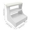 Pedicure Foot Rest Cart, Beauty Salon Nail or Foot Bath Spa Portable Esthetician Trolley Cart, Manicure Pedicure Chair with Wheels, Footrest Salon Supplies Foot Massage Station for Bathroom (White) view 3