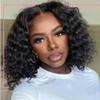 ten chopsticks No Glue Water Wave 13x4 Bob Curly Wigs Glueless Wig Human Hair Ready To Go Lace Frontal Wigs 100% Human Hair Wigs Brazilian remy hair Women For Black Women view 2
