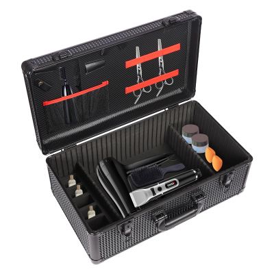 Barber Accessories Case, Professional Barber Case with Lock, Barber Cases for Clippers and Supplies, Hairdressing Tools Storage Case for Hair Stylist Pet Groomer