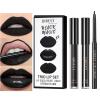 3Pcs Black Matte Liquid Lipstick,High-Pigment Lip Colors,3 in 1 Black Lipstick and Lip Liner Lip Gloss Trio Lip Set Moisturizing Velvet Long-Lasting Waterproof Lip Makeup Set for Women and Girls view 1
