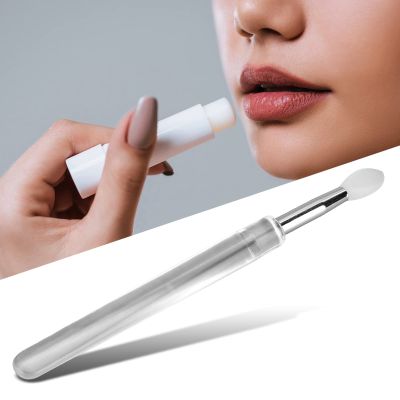 Silicone Lip Brush, Double Sided Mini Lipstick Applicator Brush for Lipstick, Lip Glaze, Lip, Eyeshadow