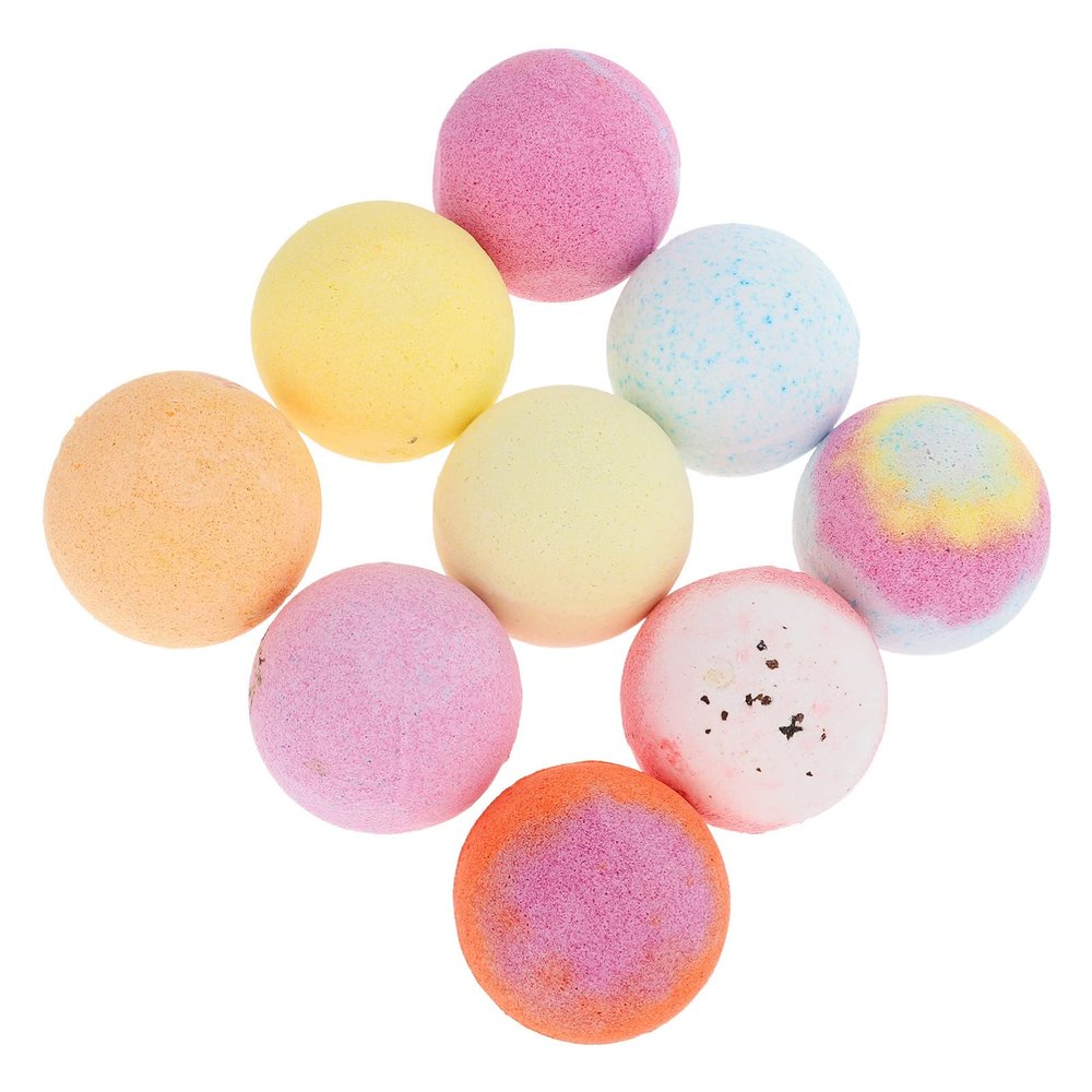BIUDECO 9pcs Natural Bath Salt Portable Spa Bath Essential Oils Fragrant Relaxation for Soothing Skin and Moisturizing for Home Use and Self-Care