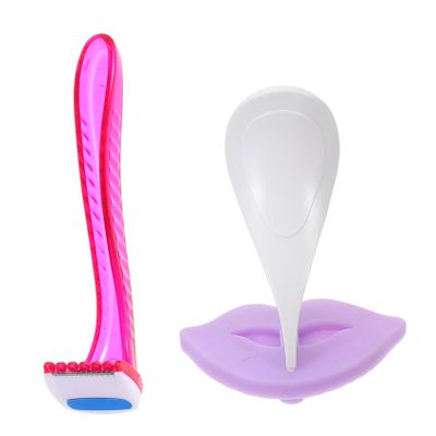 WOONEKY Female Shaving Stencil Tool Durable Hair Trimming for Sensitive Areas User-Friendly Design for Precise Grooming for Bikini Line Hair