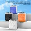 Electric Mini Portable Razor, Men's Portable Mini Electric Shaver, R-12 Portable Suitcase Design Double-Ring Magnetic Cutter, Beard Shaver Traveler Waterproof Pocket Beard Shaver for Men (Orange) view 2