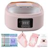 Paraffin Wax Machine For Hands And Feet - Paraffin Wax Heater Moisturizing Set Automatic Timing Heat Preservation Paraffin Wax Machine For Hand Wax, Suitable For Arthritis, Dry Skin Repair (Pink) view 1