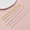 20 Pieces U Shaped Metal Wire Hairpin Metal U Shaped Hairpin U Shaped Hair Fork Pins Hair Sticks Hair Fork Sticks DIY Hair Fork for Women Lady Hair Accessories, Silver, Gold view 2