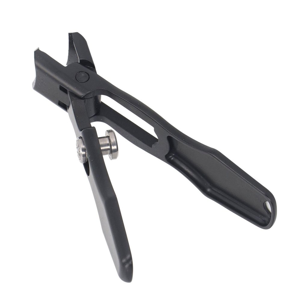 Anti Splash Nail Clipper Stainless Steel Wide Jaw Fingernail Trimmer Thick Toenails for Easy Nail Cutting (Black)
