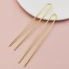 20 Pieces U Shaped Metal Wire Hairpin Metal U Shaped Hairpin U Shaped Hair Fork Pins Hair Sticks Hair Fork Sticks DIY Hair Fork for Women Lady Hair Accessories, Gold view 2