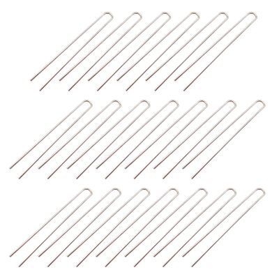 20 Pieces U Shaped Metal Wire Hairpin Metal U Shaped Hairpin U Shaped Hair Fork Pins Hair Sticks Hair Fork Sticks DIY Hair Fork for Women Lady Hair Accessories, Silver