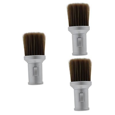 WOONEKY 3pcs High Density Hair Cleaning Brush Angled Barber Brush for Hair Salon Haircut Duster