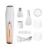 Womens Electric Razor, Face Shaver, Facial Hair Remover, Electric Bikini Trimmers for Legs, Travel Razor for Eyebrow Ear Nose Hair Lip Beard Armpit (Gold 4 in 1 view 1