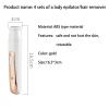 Womens Electric Razor, Face Shaver, Facial Hair Remover, Electric Bikini Trimmers for Legs, Travel Razor for Eyebrow Ear Nose Hair Lip Beard Armpit (Gold 4 in 1 view 3
