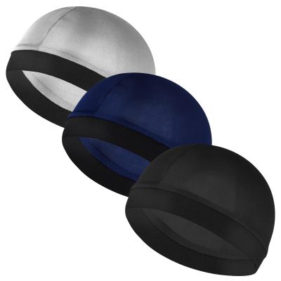3Pcs Soft Breathable Hair Wrap Wave Cap Silky Elastic Band Caps Satin Sleeping Shower Caps Hair Bonnet for Sleep Unisex Beanie Caps Beanies Hats Shower for Men Women Athletes Hip-hop Lovers