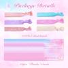 24pcs Colorful Elastic Hair Bands with Thanks Shimmer Cards Gift for Fans Women Birthday Party favors view 2
