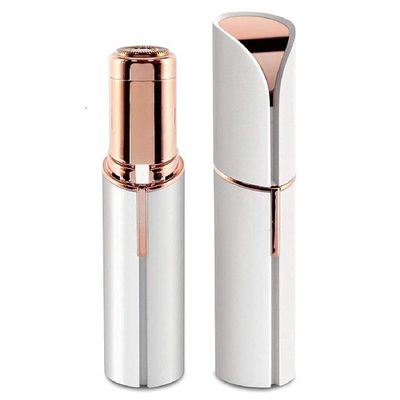 DWAIPAYAN ENTERPRISE Touch Women's Painless Hair Remover: Battery-Operated with Elegant White & Rose Gold Design for Smooth, Effortless Hair Removal.