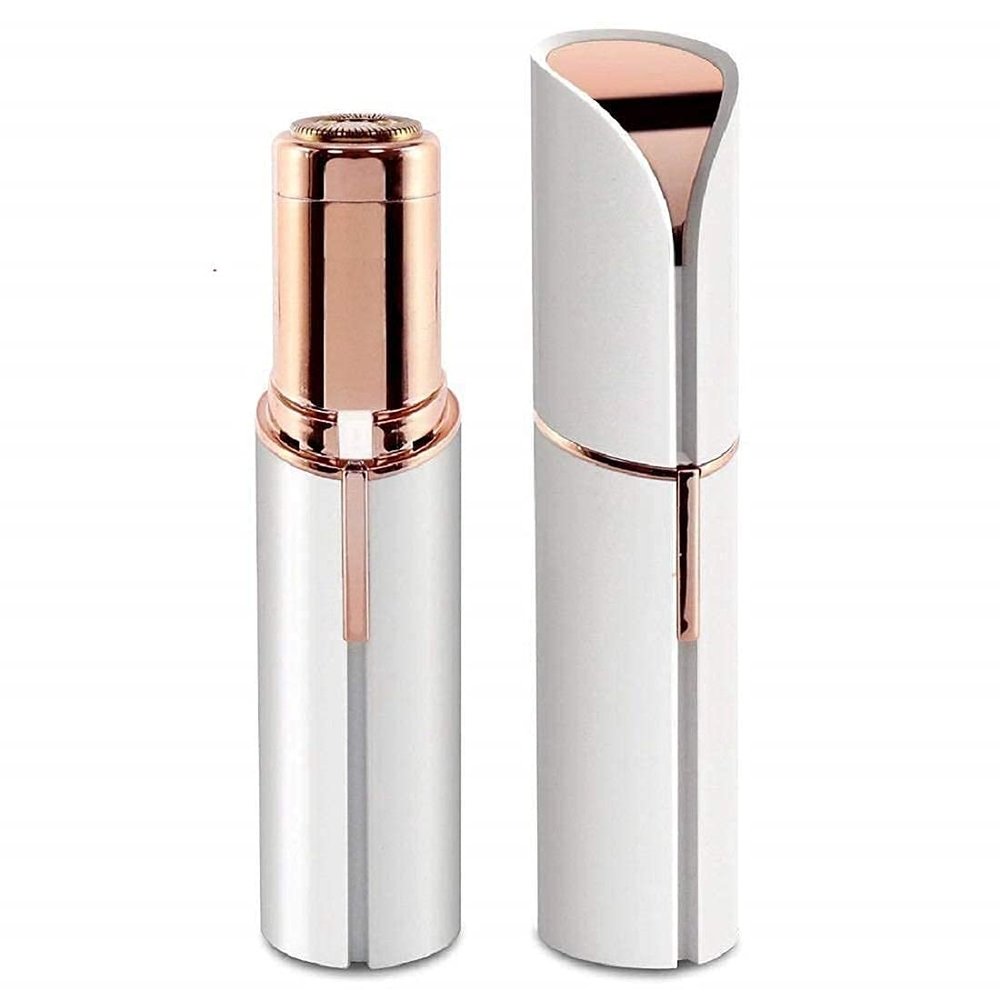 DWAIPAYAN ENTERPRISE Touch Women's Painless Hair Remover: Battery-Operated with Elegant White & Rose Gold Design for Smooth, Effortless Hair Removal.